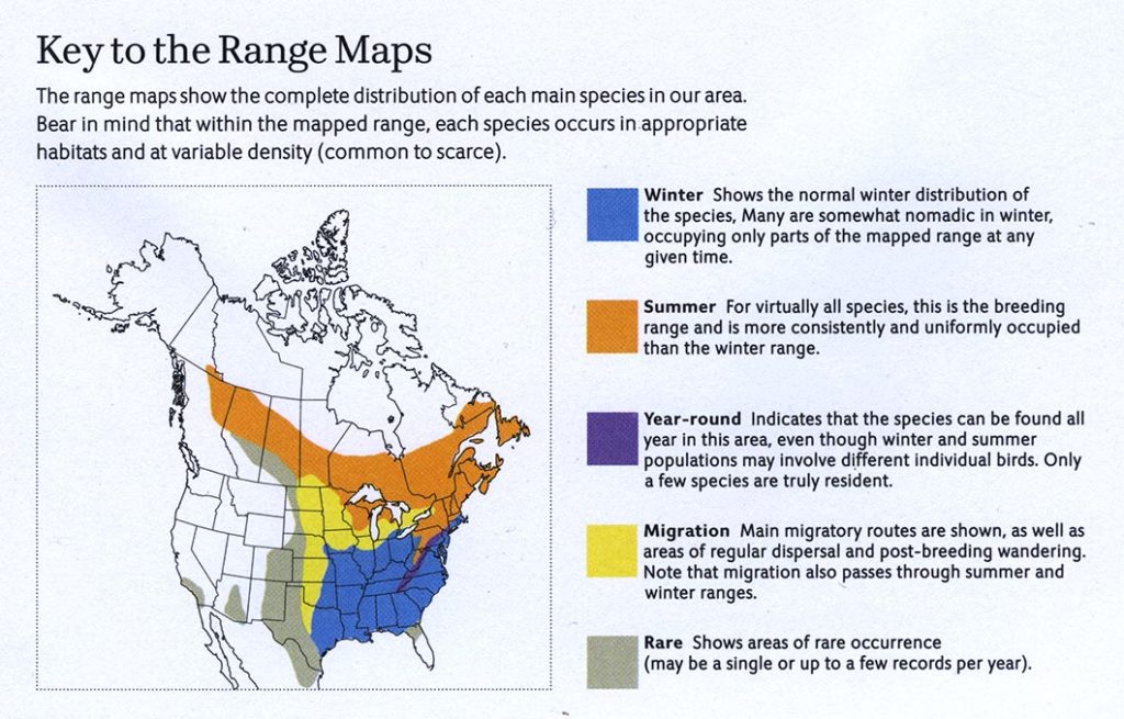 Sibley's key to range maps